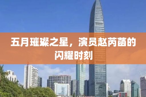 五月璀璨之星，演员赵芮菡的闪耀时刻