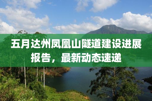 五月达州凤凰山隧道建设进展报告，最新动态速递