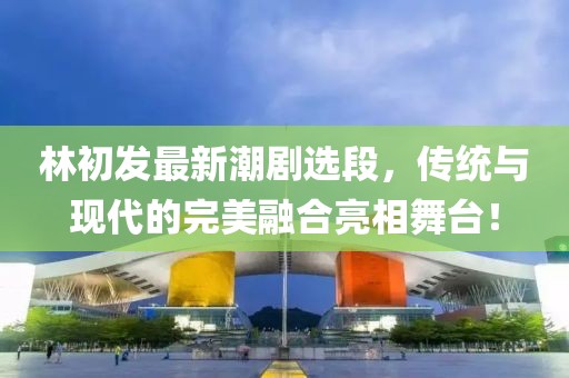 林初发最新潮剧选段，传统与现代的完美融合亮相舞台！