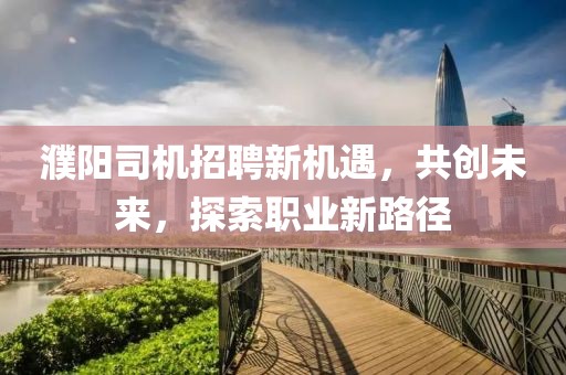 濮阳司机招聘新机遇，共创未来，探索职业新路径