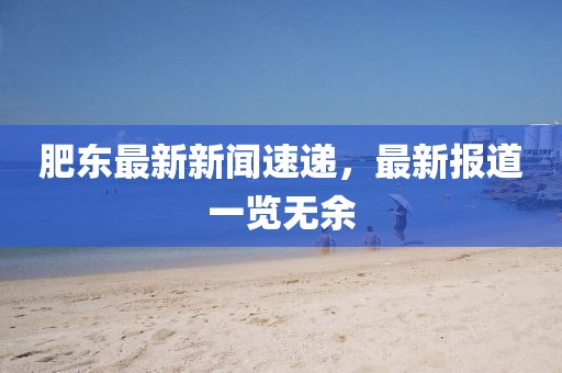 肥东最新新闻速递，最新报道一览无余