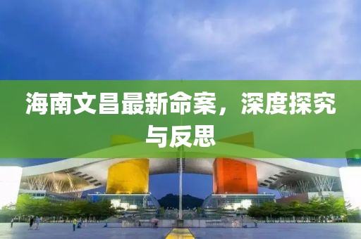 海南文昌最新命案，深度探究与反思