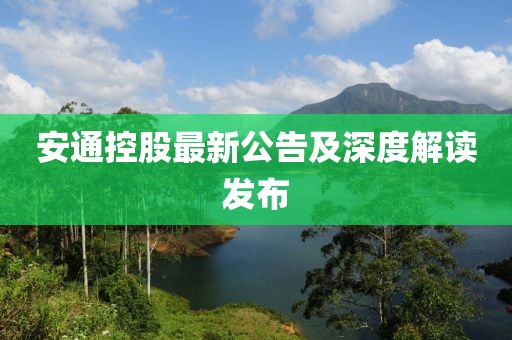 安通控股最新公告及深度解读发布