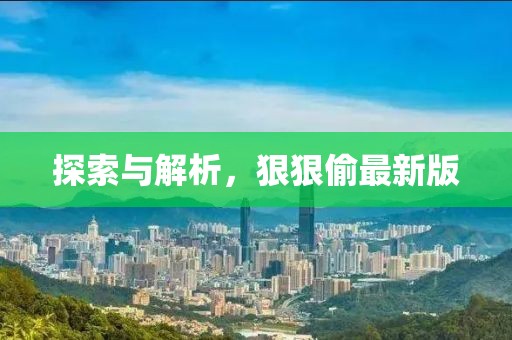 探索与解析，狠狠偷最新版