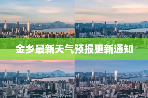 金乡最新天气预报更新通知