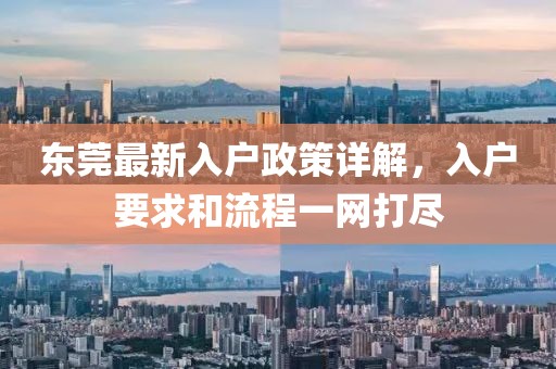 东莞最新入户政策详解，入户要求和流程一网打尽