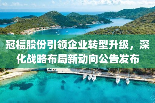 冠福股份引领企业转型升级，深化战略布局新动向公告发布