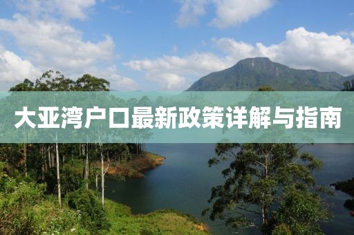 大亚湾户口最新政策详解与指南