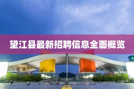 望江县最新招聘信息全面概览