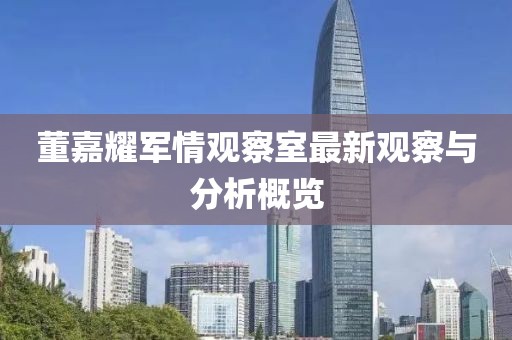 董嘉耀军情观察室最新观察与分析概览