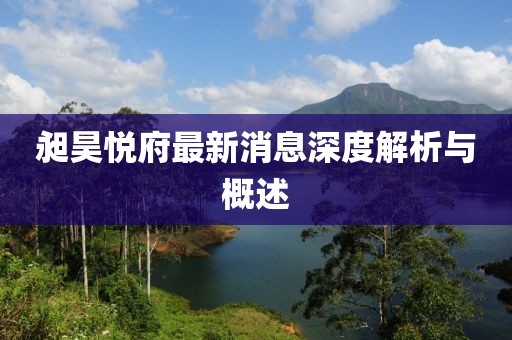 昶昊悦府最新消息深度解析与概述