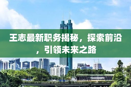 王志最新职务揭秘，探索前沿，引领未来之路