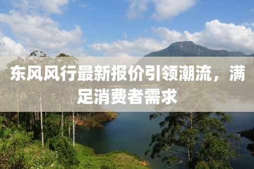东风风行最新报价引领潮流，满足消费者需求