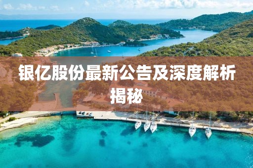 银亿股份最新公告及深度解析揭秘