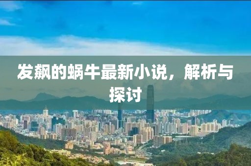 发飙的蜗牛最新小说，解析与探讨