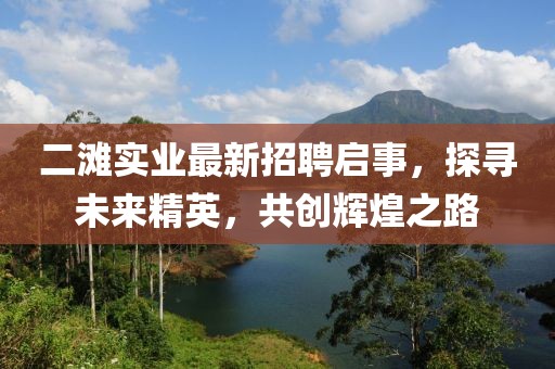 二滩实业最新招聘启事，探寻未来精英，共创辉煌之路